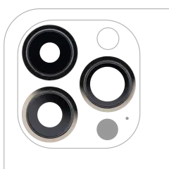 Back Camera Lens With Bracket & Bezel For iPhone 13 Pro / 13 Pro Max (Gold) (Real Sapphire / Premium)