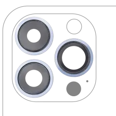 Back Camera Lens With Bracket & Bezel For iPhone 13 Pro / 13 Pro Max (Sierra Blue) (Real Sapphire / Premium)