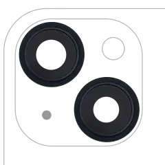 Back Camera Lens With Bracket & Bezel For iPhone 13 / 13 Mini ( 2 Piece) (Real Sapphire / Premium) (Midnight)