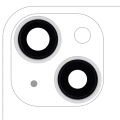 Back Camera Lens With Bracket & Bezel For iPhone 13 / 13 Mini ( 2 Piece) (Real Sapphire / Premium) (Starlight)