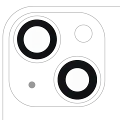 Back Camera Lens (Glass Only) With Adhesive For iPhone 13 / 13 Mini (2 Piece Set) (Aftermarket Plus)