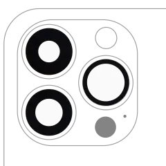 Back Camera Lens (Glass Only) With Adhesive For iPhone 13 Pro / 13 Pro Max (3 Piece Set) (Aftermarket Plus)