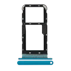 Dual Sim Card Tray Compatible For Motorola Moto E7 Power (XT2097-6 / 2021) (Tahiti Blue)