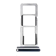 Dual Sim Card Tray Compatible For Motorola Moto E5 Play (XT1921 / 2018) (Black)