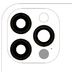 Back Camera Lens With Bracket & Bezel For iPhone 12 Pro (3 Piece Set) (Aftermarket Plus) (Gold)