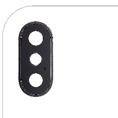 Back Camera Lens With Bracket & Bezel Compatible For iPhone X (Aftermarket Plus) (Space Gray) (10 Pack)
