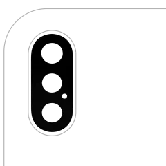 Back Camera Lens (Glass Only) With Adhesive Compatible For iPhone XS / XS Max (All Colors) (10 Pack) (Aftermarket Plus)