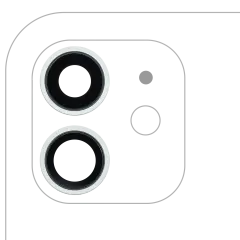 Back Camera Lens With Bracket & Bezel For iPhone 12 / 12 Mini (Green) (Real Sapphire / Premium)