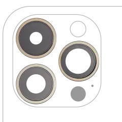 Back Camera Lens With Bracket & Bezel For iPhone 14 Pro / 14 Pro Max (Gold) (3 Piece Set) (Premium)