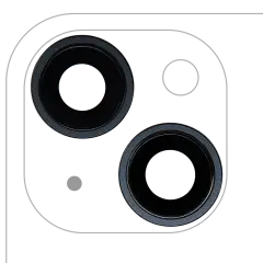 Back Camera Lens With Bracket & Bezel For iPhone 14 / 14 Plus (2 Piece Set) (Premium) (Midnight)