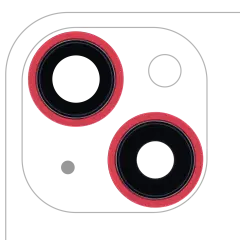 Back Camera Lens With Bracket & Bezel For iPhone 13 / 13 Mini ( 2 Piece) (Aftermarket Plus) (Red)