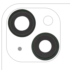 Back Camera Lens With Bracket & Bezel For iPhone 13 / 13 Mini ( 2 Piece) (Aftermarket Plus) (Green)