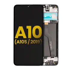 LCD Assembly With Frame Compatible For Samsung Galaxy A10 (A105 / 2019) (Single Sim) (North American Version) (Refurbished) (Black)