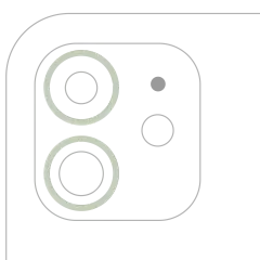 Back Camera Bezel Ring Only For iPhone 12 / 12 Mini (Green) (2 Piece Set) (10 Pack)