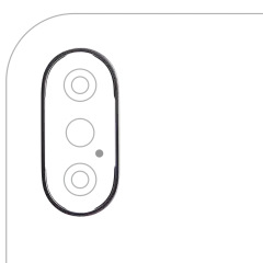 Back Camera Bezel Ring Only Compatible For iPhone X (Space Gray) (10 Pack)