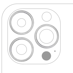 Back Camera Bezel Ring Only For iPhone 13 Pro / 13 Pro Max (Graphite) (3 Piece Set)