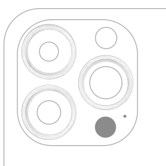 Back Camera Bezel Ring Only For iPhone 13 Pro / 13 Pro Max (Silver) (3 Piece Set)