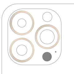 Back Camera Bezel Ring Only For iPhone 13 Pro / 13 Pro Max (Gold) (3 Piece Set)