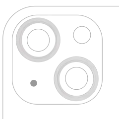 Back Camera Bezel Ring Only For iPhone 13 / 13 Mini (Starlight) (2 Piece Set)