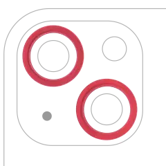 Back Camera Bezel Ring Only For iPhone 13 / 13 Mini (Red) (2 Piece Set)