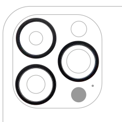 Back Camera Bezel Ring Only For iPhone 14 Pro / 14 Pro Max (Space Black) (3 Piece Set)