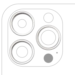 Back Camera Bezel Ring Only For iPhone 14 Pro / 14 Pro Max (Silver) (3 Piece Set)