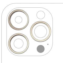 Back Camera Bezel Ring Only For iPhone 14 Pro / 14 Pro Max (Gold) (3 Piece Set)