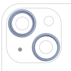 Back Camera Bezel Ring Only For iPhone 14 / 14 Plus (Blue) (2 Piece Set)