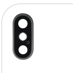 Back Camera Lens With Bracket & Bezel For iPhone XS / XS Max (Silver) (Real Sapphire l Premium)