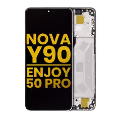 LCD Assembly With Frame Compatible For Huawei Nova Y90 / Enjoy 50 Pro (Refurbished) (Pearl White)