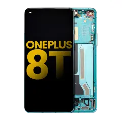 OLED Assembly With Frame Compatible For OnePlus 8T (Refurbished) (Aquamarine Green)