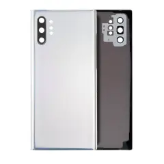 Back Cover Glass With Camera Lens Compatible For Samsung Galaxy Note 10 Plus / 5G (Service Pack) (Aura Glow / Silver)