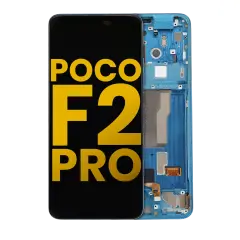 OLED Assembly With Frame Compatible For Xiaomi Poco F2 Pro (Refurbished) (Neon Blue)
