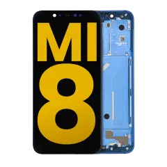 OLED Assembly With Frame Compatible For Xiaomi Mi 8 (Refurbished) (Blue)