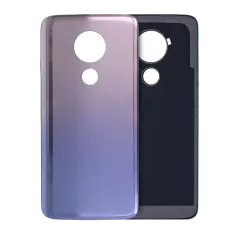 Back cover Glass Compatible For Motorola Moto G7 Power (XT1955 / 2019) (Iced Violet)