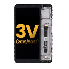 LCD Assembly With Frame Compatible For Alcatel 3V (5032 / 2019) (Refurbished) (Elegant Black)
