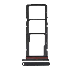 Dual Sim Card Tray Compatible For Motorola One (XT1941 / 2018) / Moto P30 (XT1943 / 2018) (Black)