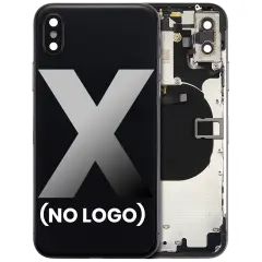 Back Housing W/ Small Components Pre-Installed For iPhone X (No Logo) (Aftermarket Plus) (Space Gray)