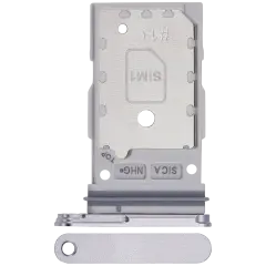 Dual Sim Card Tray For Samsung Galaxy S25 / S25 Plus (Premium) (Silver Shadow)