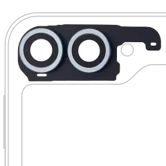 Back Camera Lens With Cover Bezel Ring For Samsung Galaxy Z Flip 6 5G (F741) (Premium) (Blue)