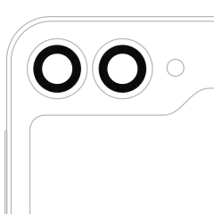 Back Camera Lens (Glass Only) With Adhesive For Samsung Galaxy Z Flip 6 5G (F741) (2 Piece Set) (Premium)