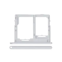 Dual Sim Card Tray Compatible For Samsung Galaxy Tab A 10.1" (T510 / T515) (Silver)