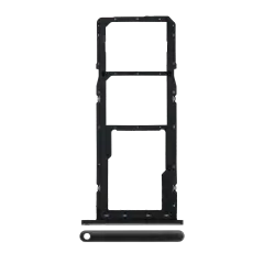 Dual Sim Card Tray Compatible For Samsung Galaxy A01 (A015 / 2020) (Black)