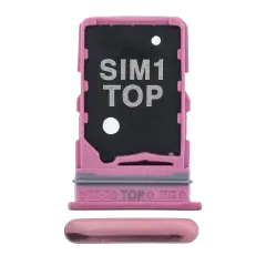 Dual Sim Card Tray Compatible For Samsung Galaxy A80 (A805 / 2019) (Pink)