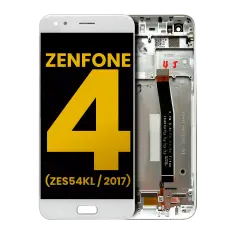 LCD Assembly With Frame Compatible For Asus ZenFone 4 (ZE554KL / 2017) (Refurbished) (White)