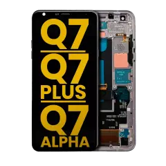 LCD Assembly With Frame Compatible For LG Q7 / Q7 Plus / Q7 Alpha (Refurbished) (Silver)
