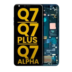 LCD Assembly With Frame Compatible For LG Q7 / Q7 Plus / Q7 Alpha (Refurbished) (Light Blue)