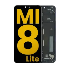 LCD Assembly With Frame Compatible For Xiaomi Mi 8 Lite (Refurbished) (Midnight Black)