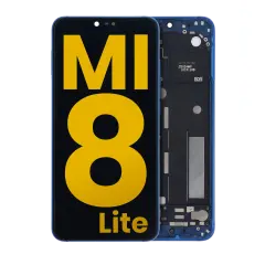 LCD Assembly With Frame Compatible For Xiaomi Mi 8 Lite (Refurbished) (Aurora Blue)