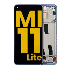 OLED Assembly With Frame Compatible For Xiaomi Mi 11 Lite (Refurbished) (Bubblegum Blue)